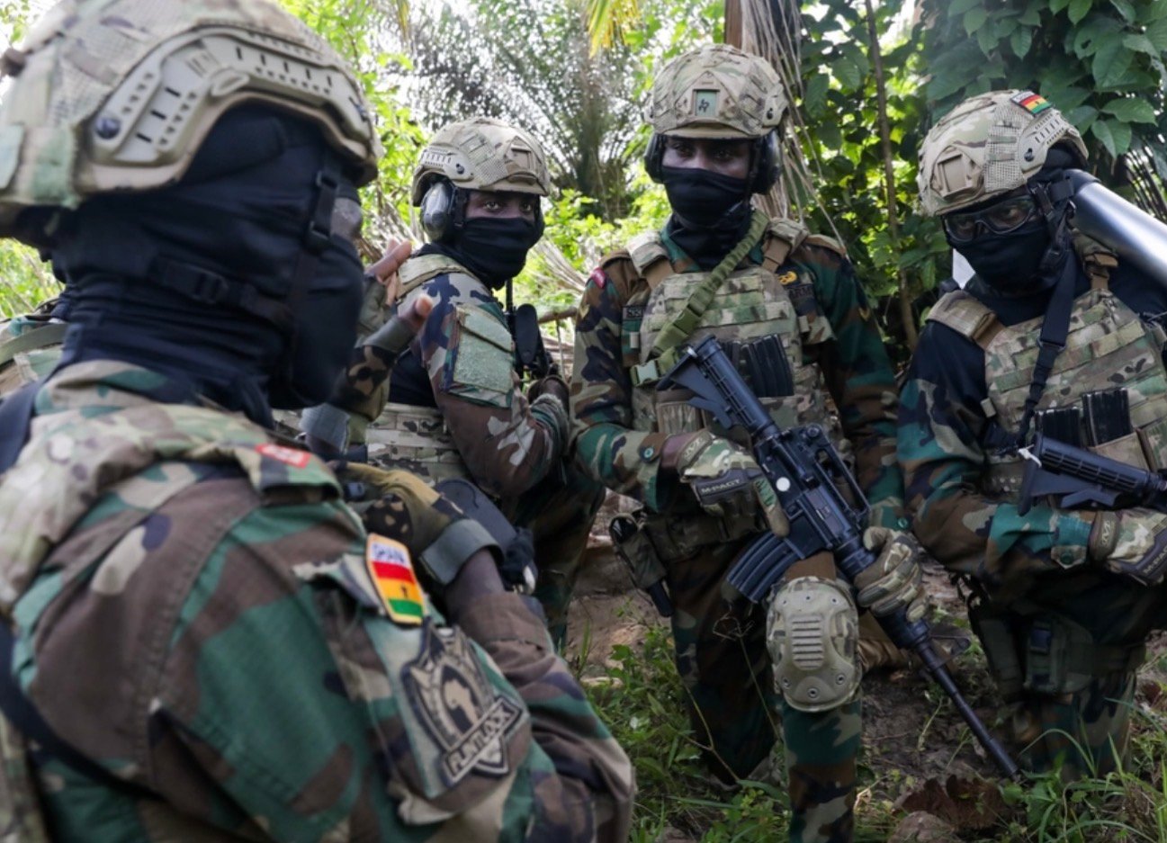 Ghana Armed Forces personnel coordinating during security operations